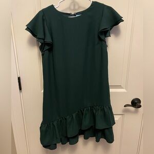 CeCe Green Ruffle Mini Dress